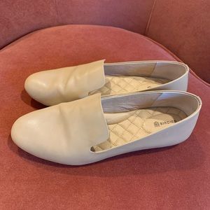 Birdies - the Starling taupe leather loafer-style flats